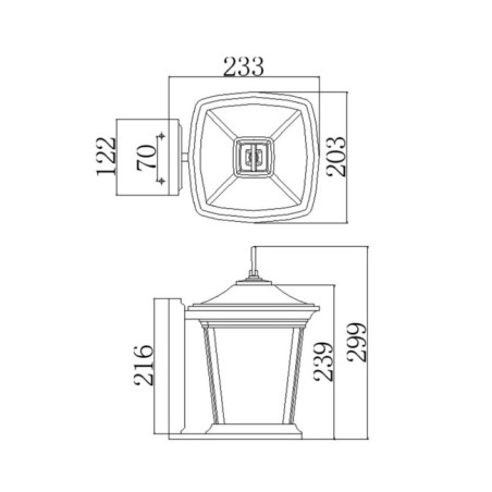 Applique murale d'extérieur Bromley
