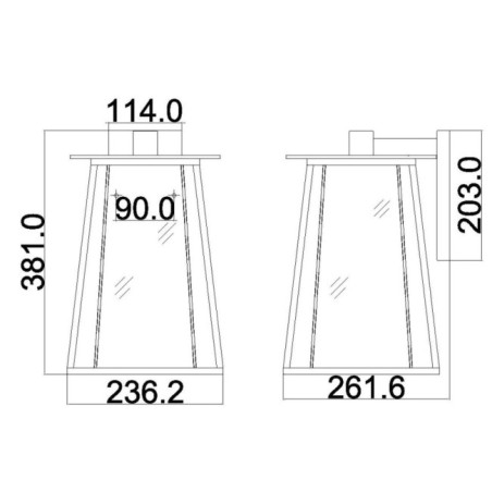 Applique murale extérieur Walker (2 lumières)