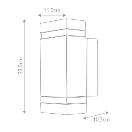 Applique murale d'extérieur LED Jannik (2x3,8W)