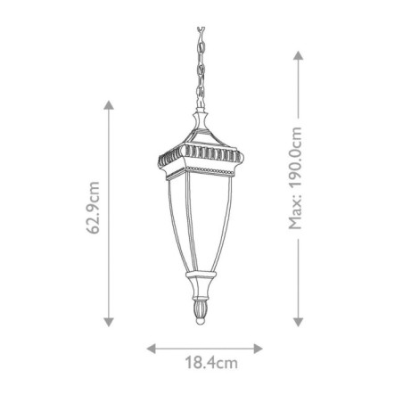 Suspension extérieure Venetian Rain (2 lumières)