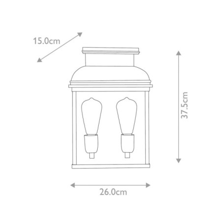 Applique murale d'extérieur Old Bailey (2 lumières)