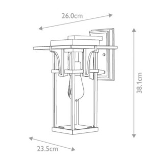 Applique murale d'extérieur Manhattan M