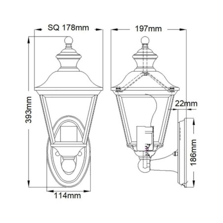 Applique murale d'extérieur Bay Shore M