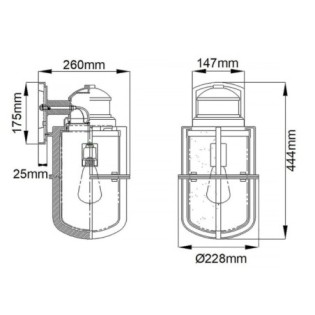 Applique murale d'extérieur Suri L