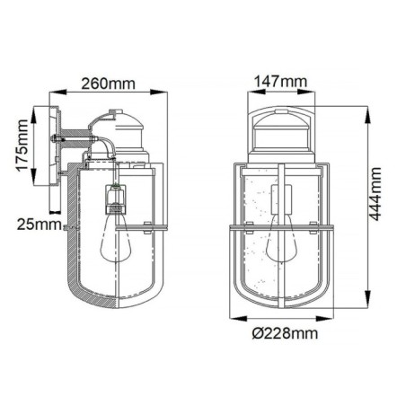 Applique murale d'extérieur Suri L
