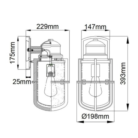 Applique murale d'extérieur Suri M