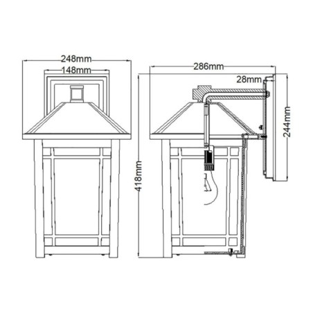 Applique murale d'extérieur Cedar Point L