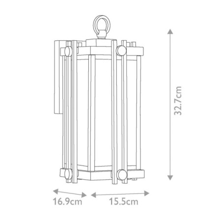 Applique murale d'extérieur Goldenrod S