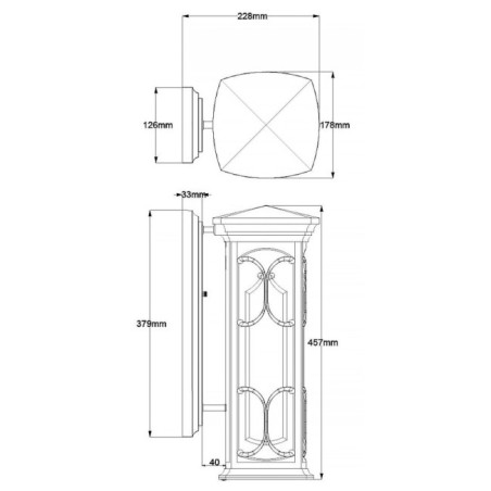 Applique murale d'extérieur Franceasi M