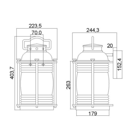 Applique murale d'extérieur Ashland Bay L