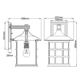 Applique murale d'extérieur Freeport L
