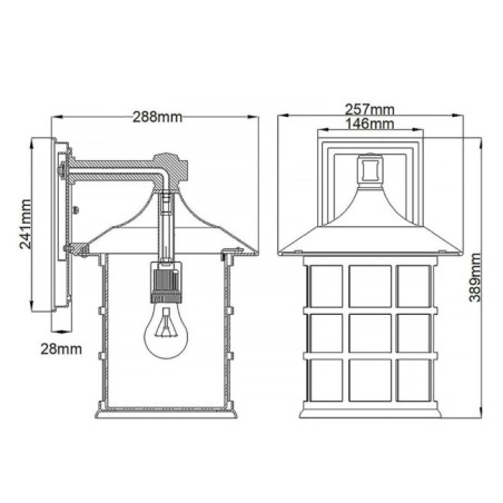 Applique murale d'extérieur Freeport L