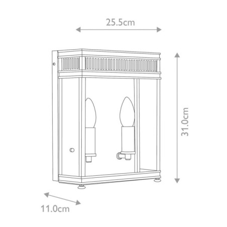 Applique murale extérieur Holborn (2 lumières)