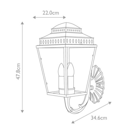 Applique murale d'extérieur Mansion House (3 lumières)