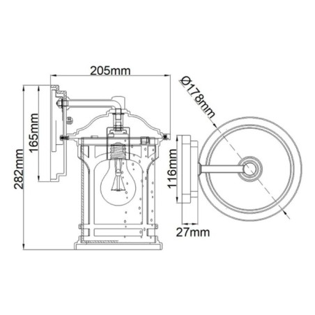 Applique murale d'extérieur Marblehead S
