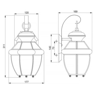 Applique murale d'extérieur Newbury S