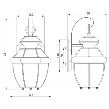 Applique murale d'extérieur Newbury S