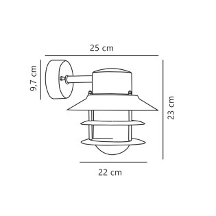 Applique extérieure galvanisée Blokhus