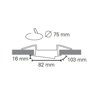 Spot à encastrer ovale Or...