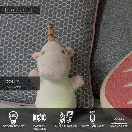 Dolly Unicorno Lampe LED pour enfants avec musique (3W)