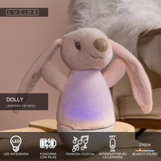Lampe LED Dolly Rabbit pour enfants avec musique (3W)
