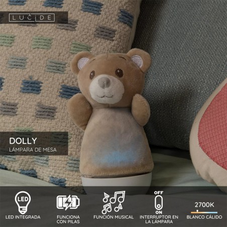 Lampe pour enfants Dolly Bear LED avec musique (3W)