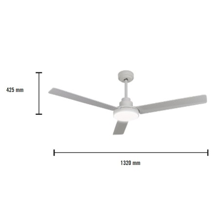 Ventilateur de plafond LED Kaze CCT Dim (24W)