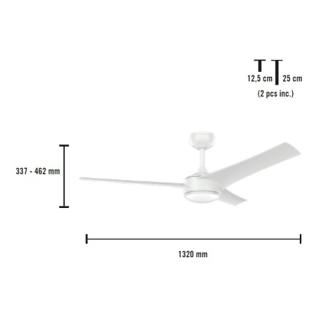 Ventilateur de plafond LED Maestrale CCT (18W)