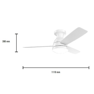Ventilateur de plafond LED Bali CCT (18W)