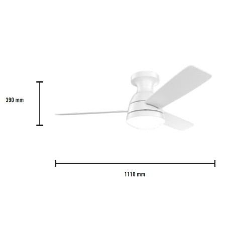 Ventilateur de plafond LED Bali CCT (18W)