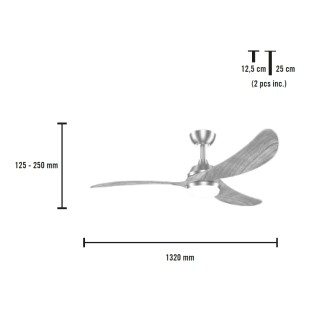 Ventilateur de plafond LED Brisote CCT (18W)