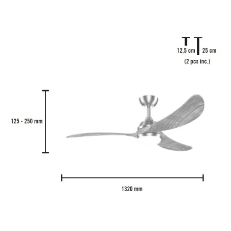 Ventilateur de plafond LED Brisote CCT (18W)