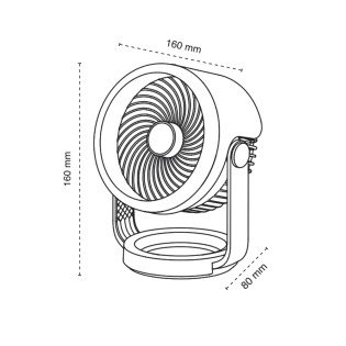 Ventilateur de table à batterie Brisita 4 vitesses.