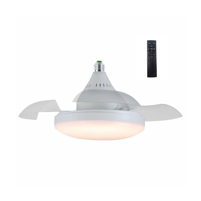 Ampoule ventilateur LED pales rétractables Mandy CCT (18W)