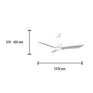 Ventilateur de plafond LED Caurus CCT Dim (20W)