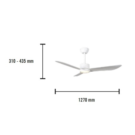 Ventilateur de plafond LED Caurus CCT Dim (20W)