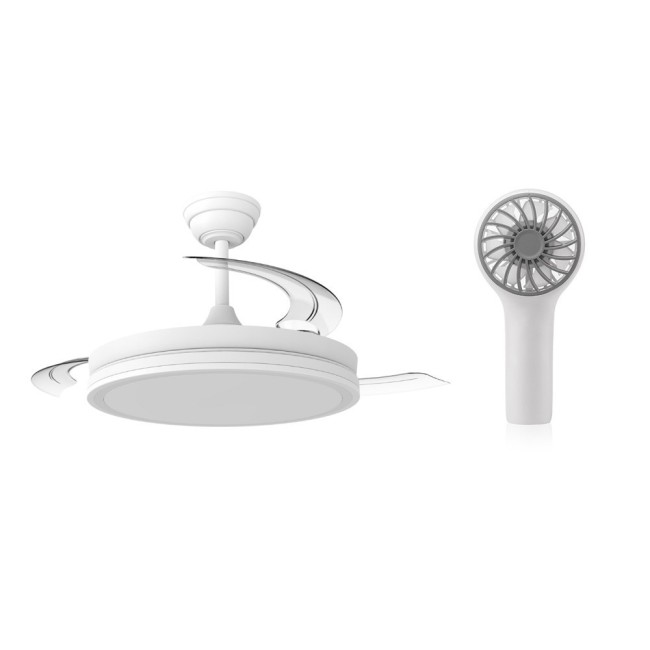 Ventilateur LED Night Eco Blanc 48W CCT/Dimmable avec cadeau