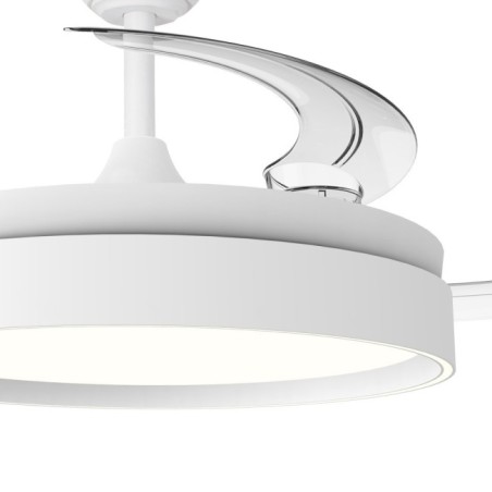 Ventilateur LED à pales rétractables Glow Evo CCT Dim (60W)