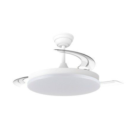 Ventilateur LED à pales rétractables Milky Eco CCT Dim (48W)