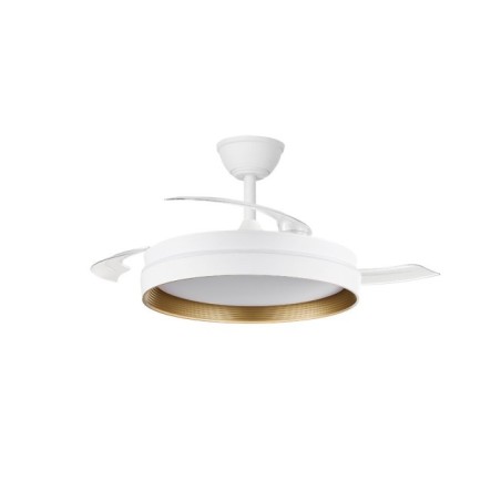 Ventilateur LED à pales rétractables Fiber CCT Dim (48W)