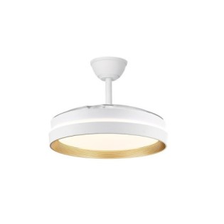 Ventilateur LED à pales rétractables Fiber CCT Dim (48W)