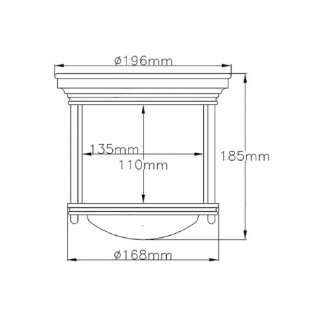 Plafonnier pour salles de bains Hadrian Mini Opal
