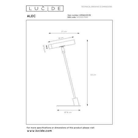 Lampe de bureau Alec
