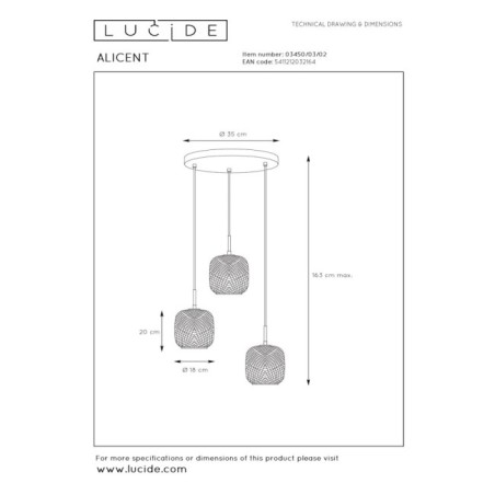 Suspension Alicent (3 lumières)
