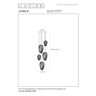 Suspension Aurelie (5 lumières)