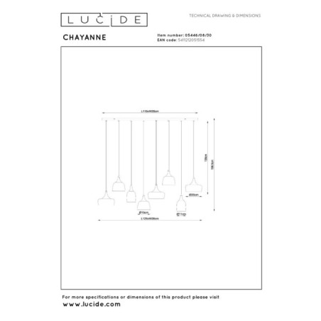 Suspension Chayanne (8 lumières)