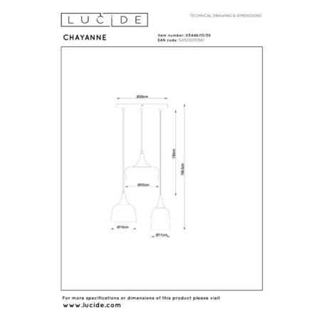 Suspension Chayanne (3 lumières)