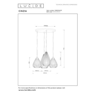 Suspension Cinzia (4 lumières)