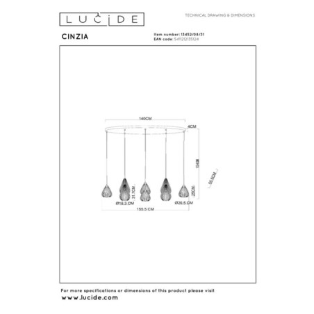 Suspension Cinzia (8 lumières)