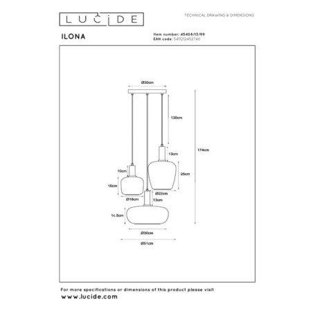 Suspension Ilona (3 lumières)